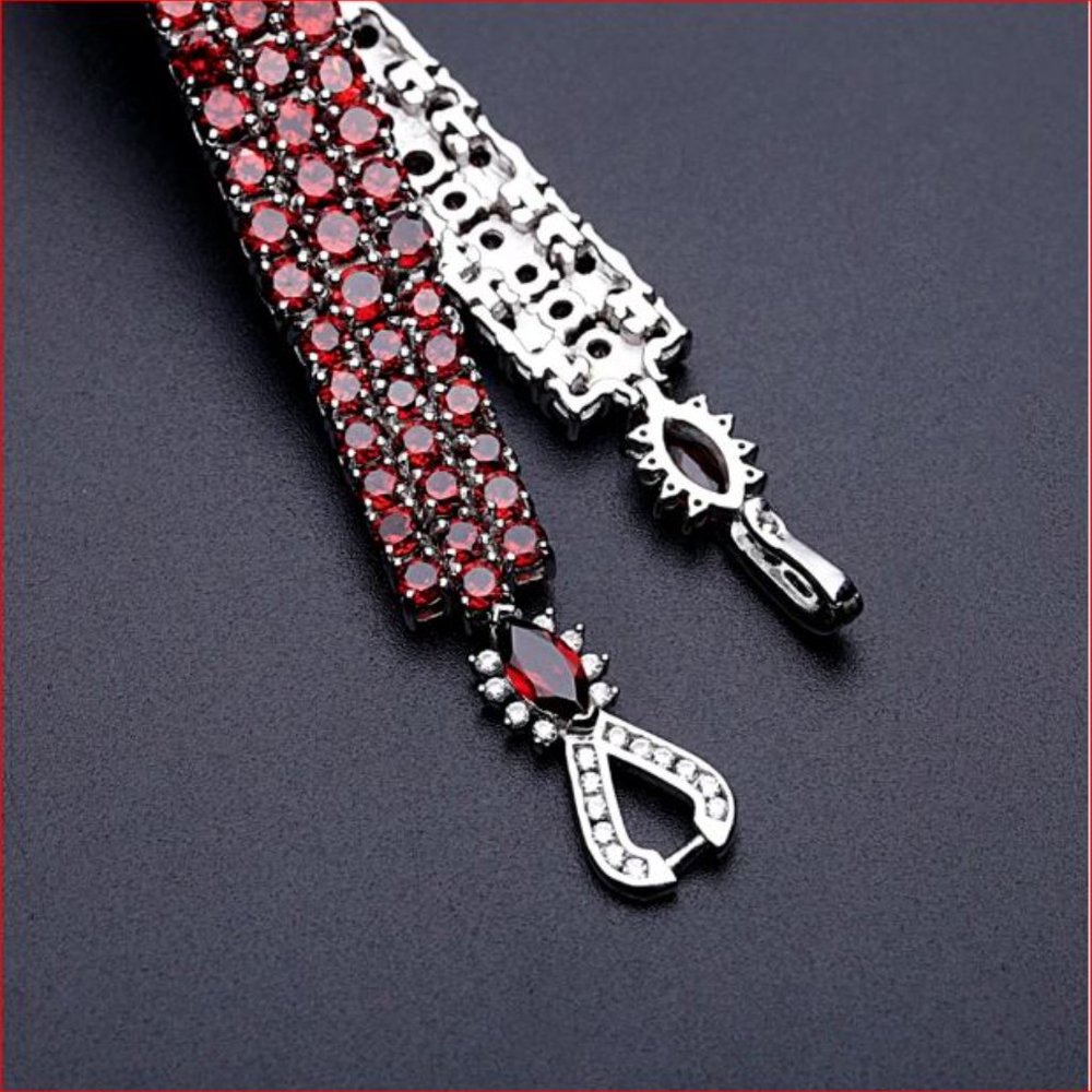 GENUINE GARNET Bracelet. - Picture 4 of 7